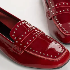 MOCASSINS HELODIE CUIR VERNIS ET CLOUS