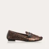 MOCASSINS HEMA CUIR METALLISE LEOPARD