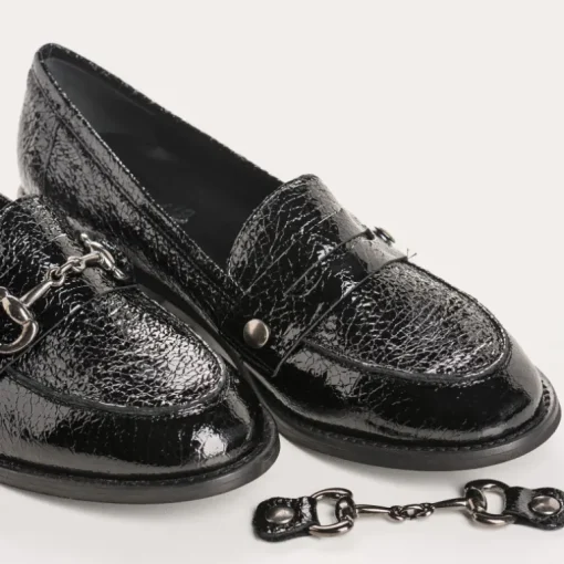 MOCASSINS JANIS VERNIS GRAINE