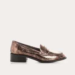 MOCASSINS JOYA CUIR METALLISE