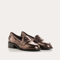 MOCASSINS JOYA CUIR METALLISE