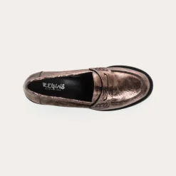 MOCASSINS JOYA CUIR METALLISE
