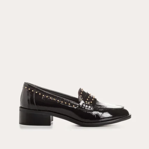 MOCASSINS JOYA ROCK CUIR VERNIS ET CLOUS