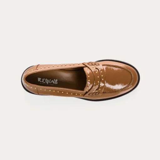 MOCASSINS JOYA ROCK CUIR VERNIS ET CLOUS