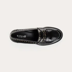 MOCASSINS JOYA ROCK CUIR VERNIS ET CLOUS