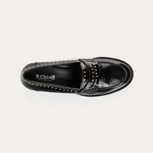 MOCASSINS JOYA ROCK CUIR VERNIS ET CLOUS