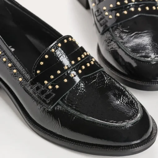 MOCASSINS JOYA ROCK CUIR VERNIS ET CLOUS