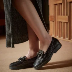 MOCASSINS MASHI VERNIS GRAINE