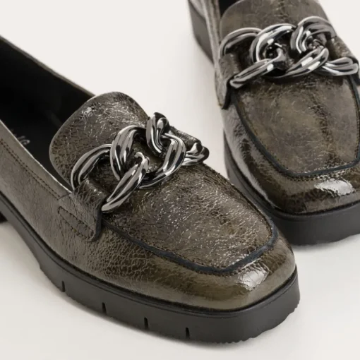 MOCASSINS MASHI VERNIS GRAINE