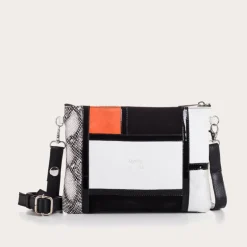 POCHETTE CEZANNE MIX CUIR VELOURS/PYTHON